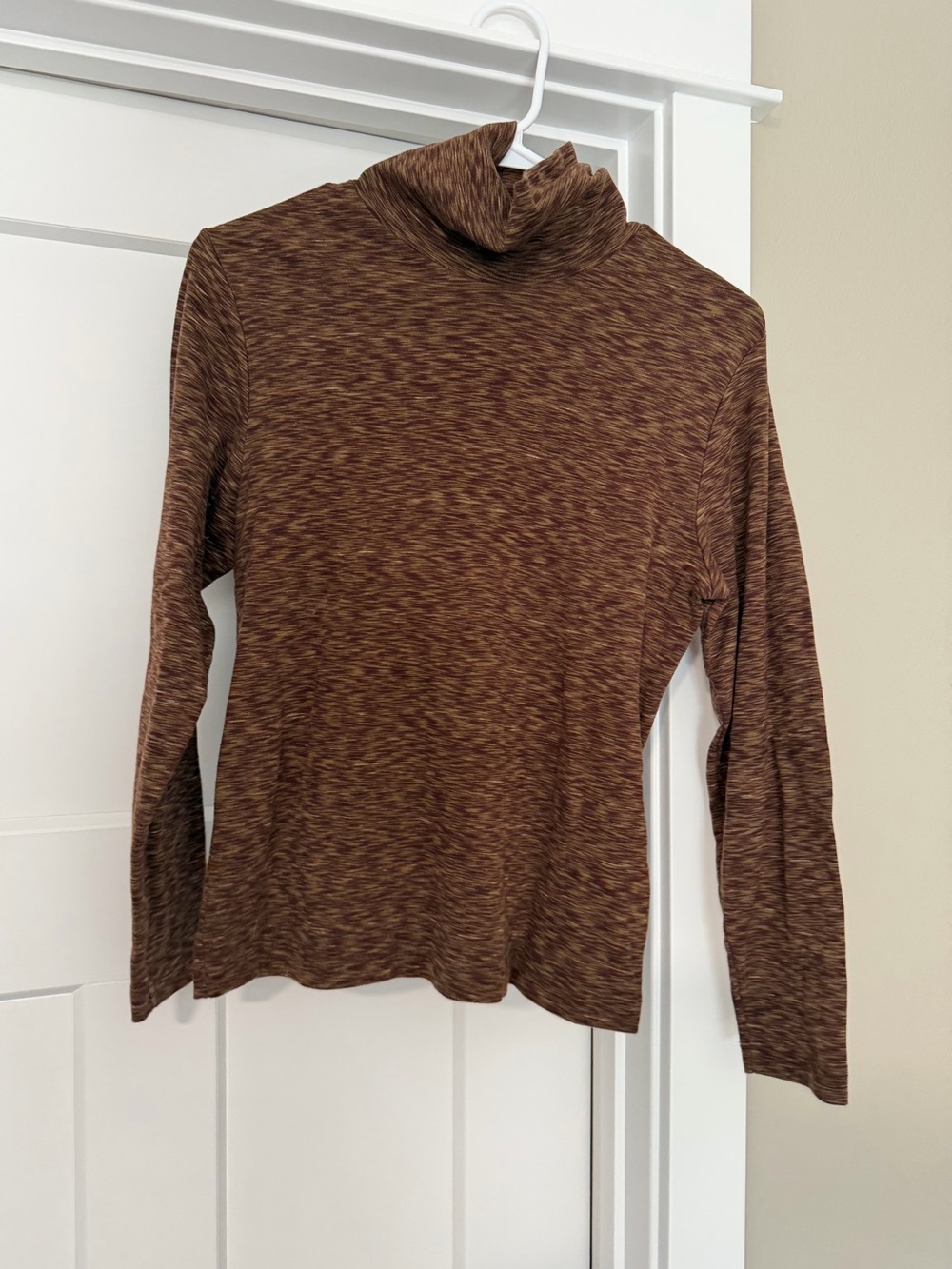 Vintage Susan Bristol Brown Marled Cowl Neck Turtleneck Sweater